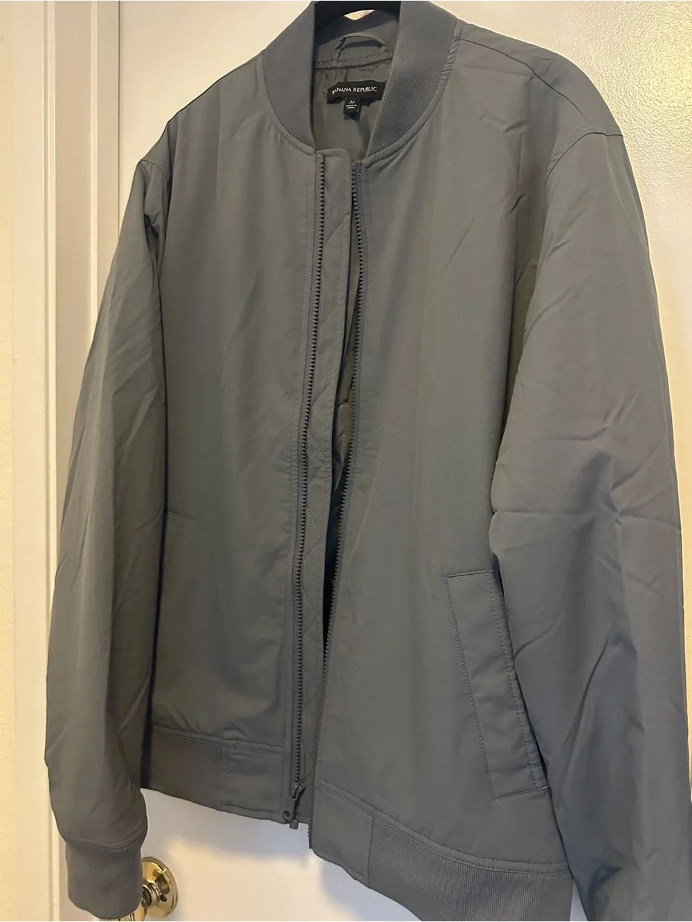 Banana Republic Men's Slate Gray Bomber Jacket